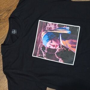 FUKU girl with pearl earrings graphic tshirt.   #6395